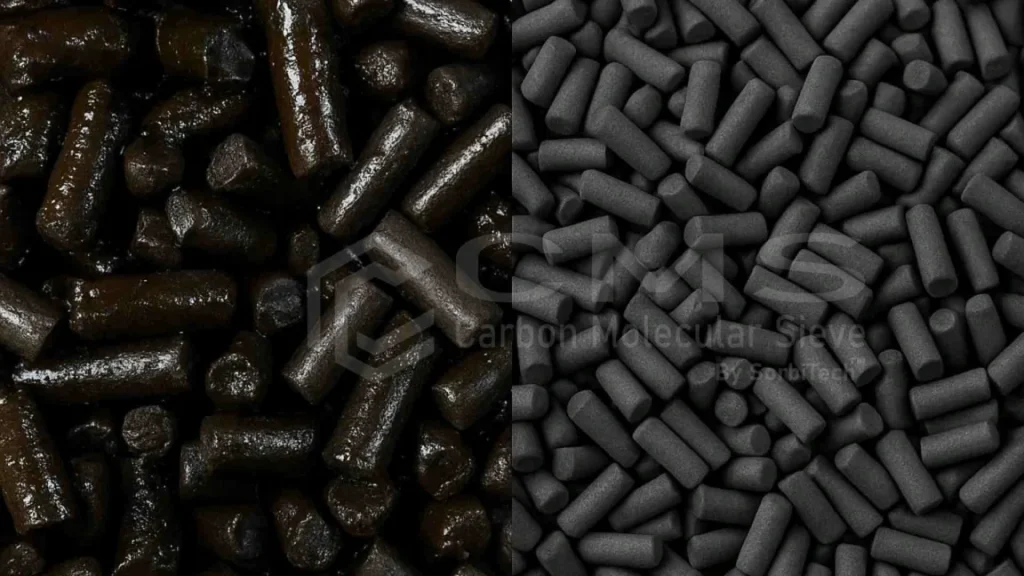 carbon molecular sieve oil or water contaminated